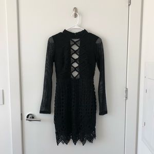 Windsor Netted Long Sleeve Dress